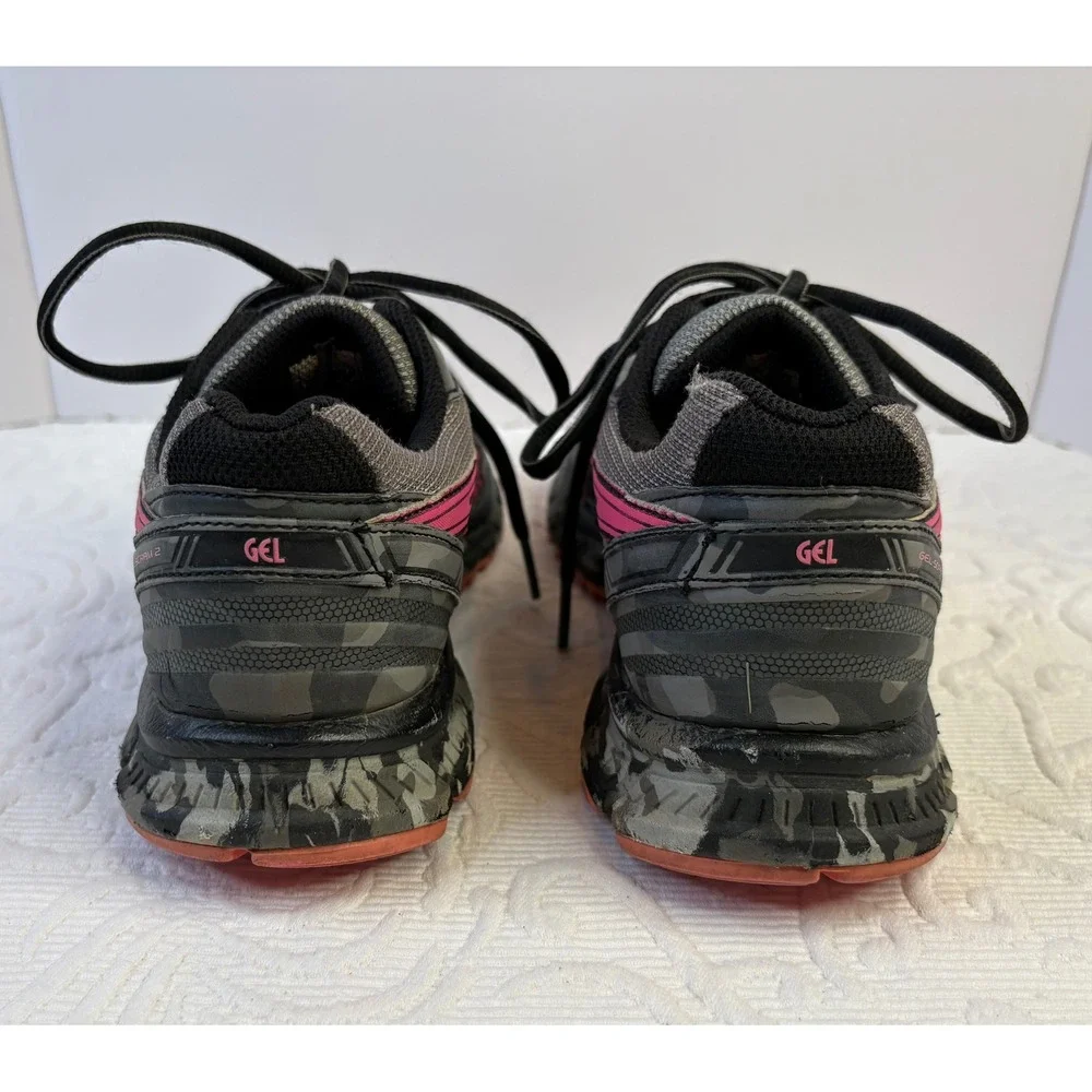ASICS Gel-Scram 2 Women's Size 8 Running Shoes Gray Pink Camo‎ Athletic Sneakers